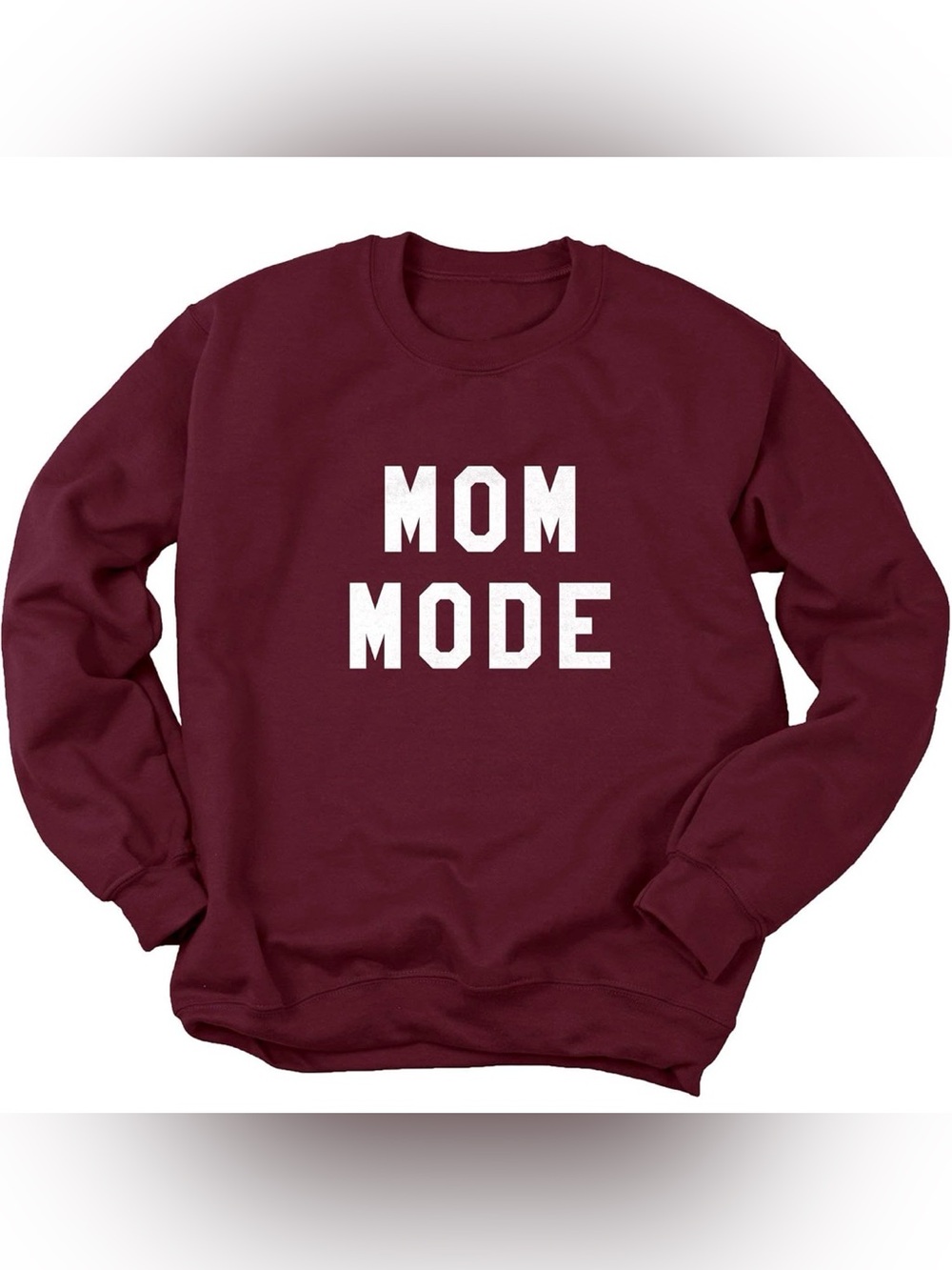 Burgundy Crewneck Sweatshirt with Tan Elbow Patches size M